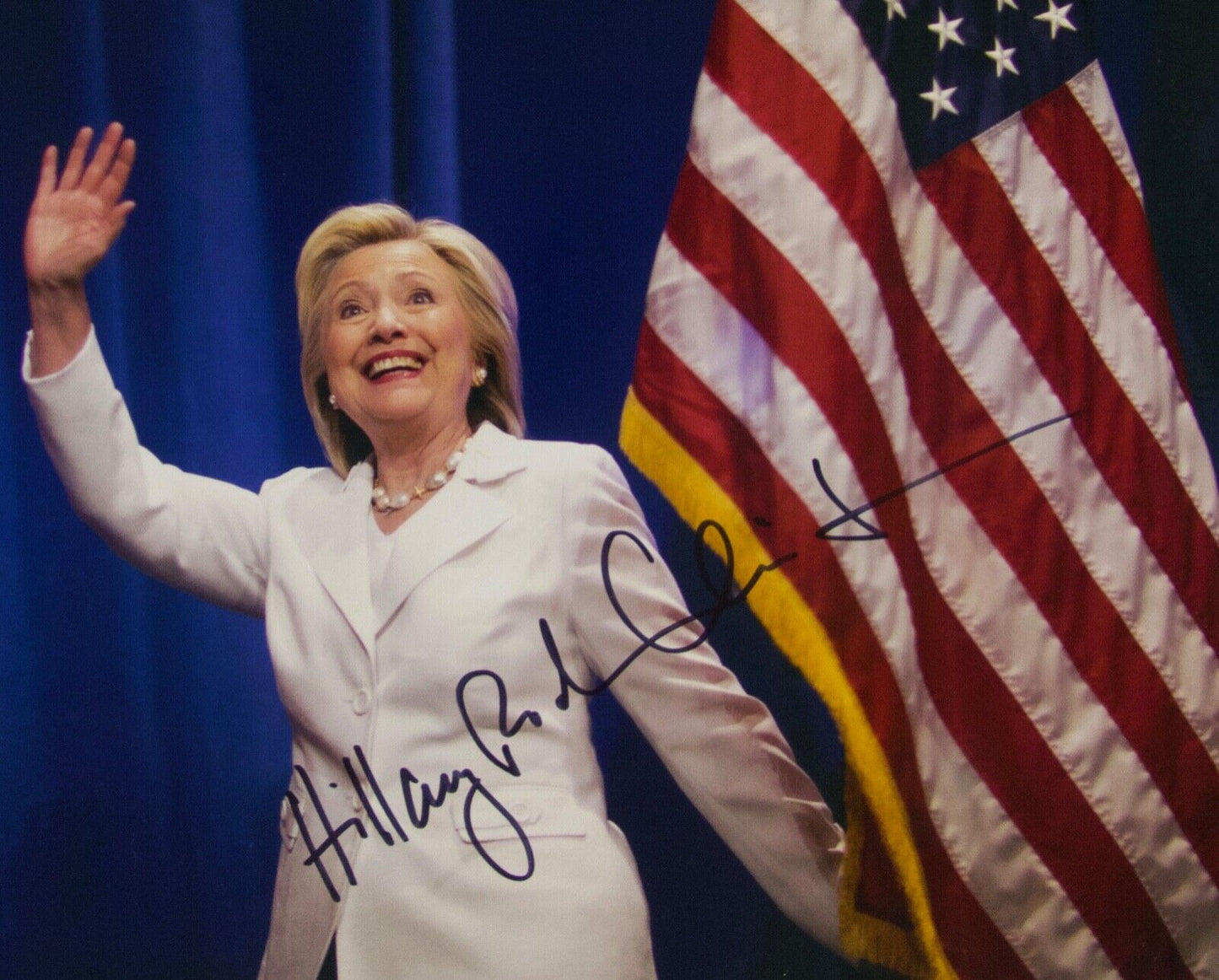 Hillary Rodham Clinton Autograph Signed Photo JSA COA 11 x14 Full Name