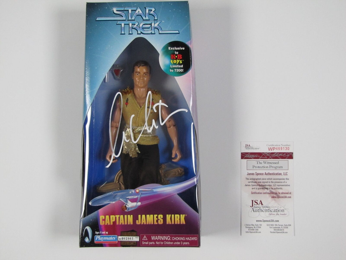 William Shatner Signed Autograph JSA Action Figure Playmates 9" Star Trek Kirk