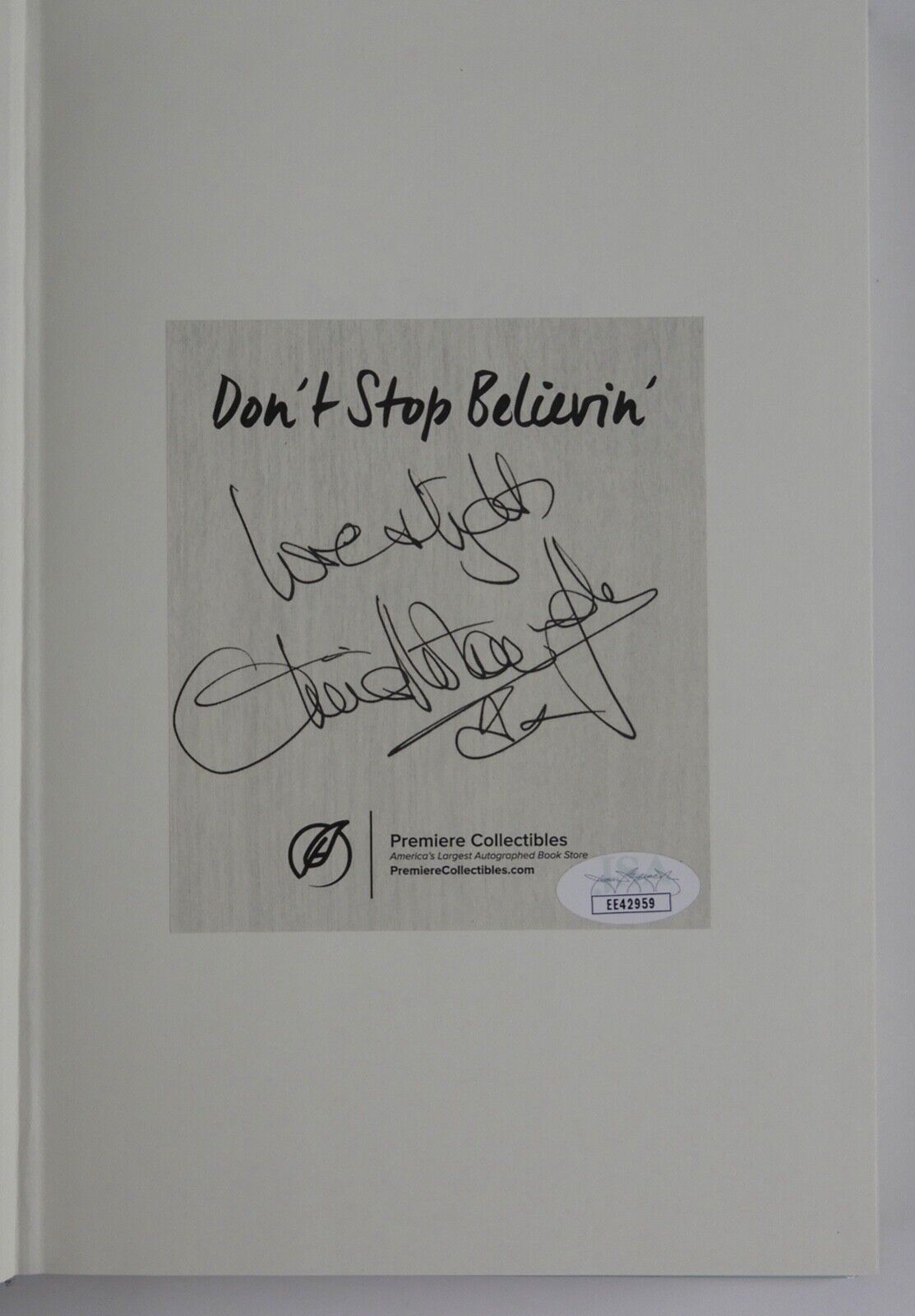 Olivia Newton-John JSA Autograph Signed Book Don't Stop Believin'