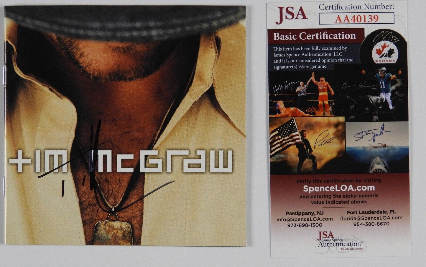 Tim McGraw JSA signed autograph CD Booklet Tim McGraw Country