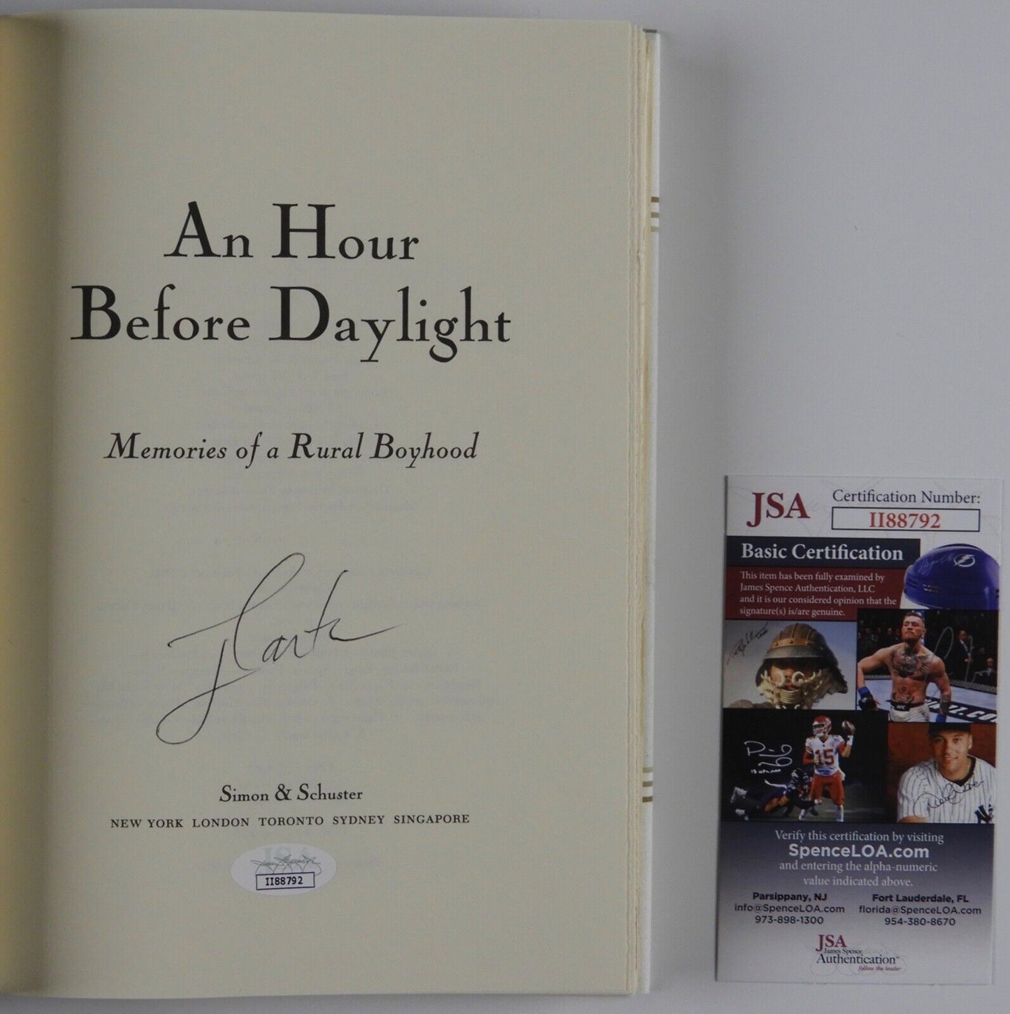 Jimmy Carter JSA Signed Autograph Book A Hour Before Daylight