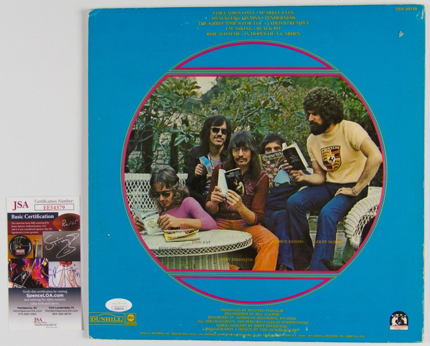 Steppenwolf John Kay Signed Autograph Record Album JSA For Ladies Only