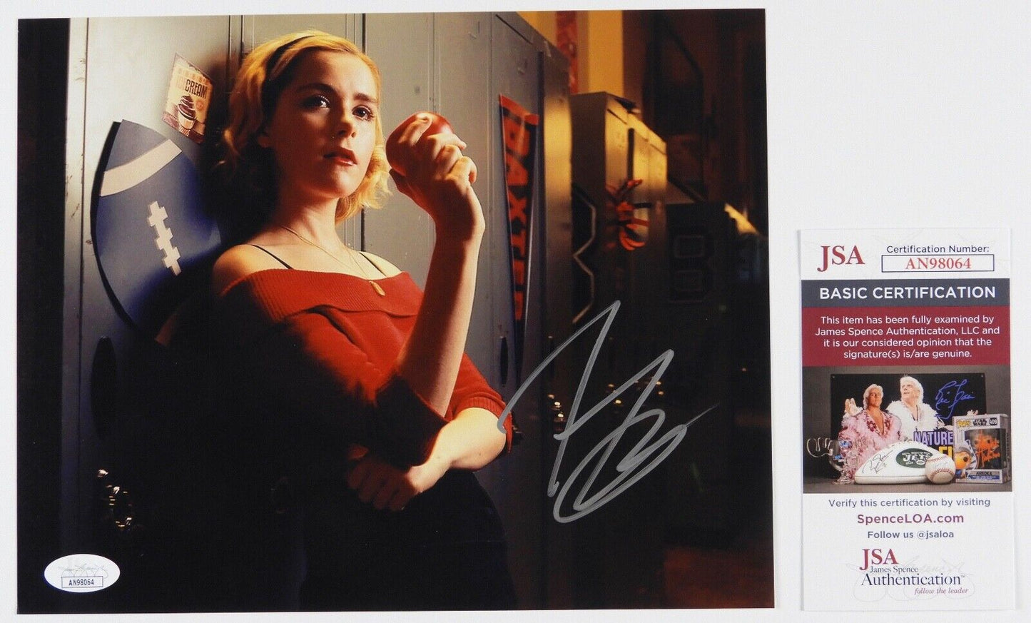 KIERNAN SHIPKA JSA Signed CHILLING ADVENTURES OF SABRINA Autograph Photo 8 x 10