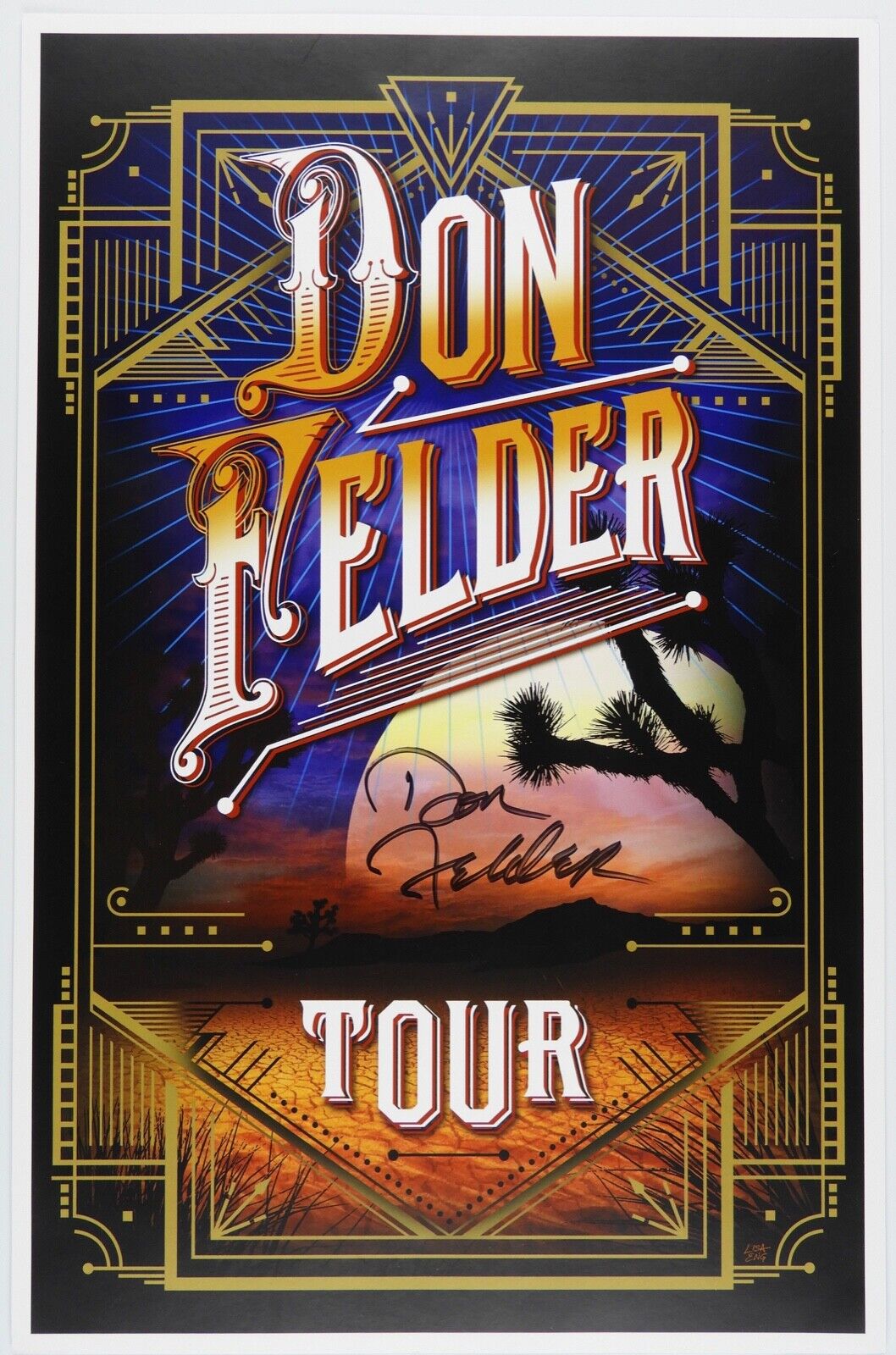 Don Felder Autograph Signed Lithograph Poster JSA Eagles