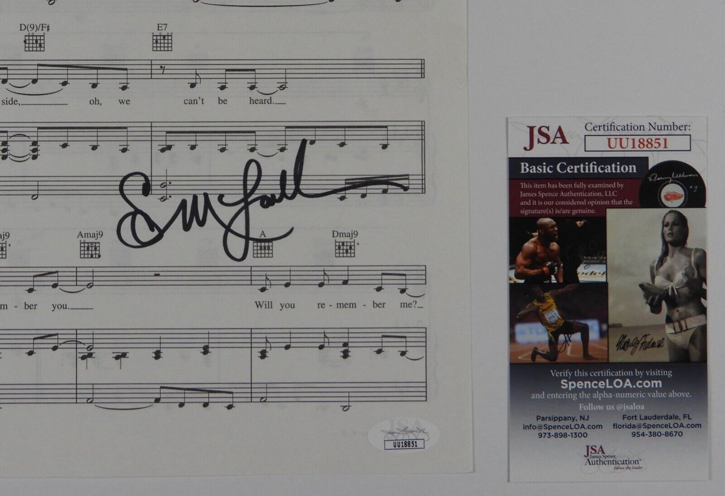 Sarah McLachlan JSA signed autograph Sheet Music