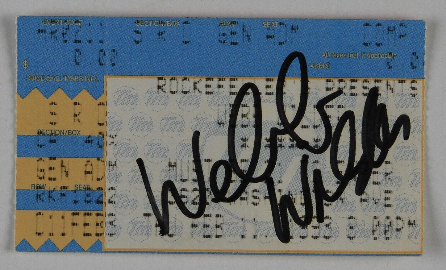 Webb Wilder Autograph Signed Concert Ticket JSA COA