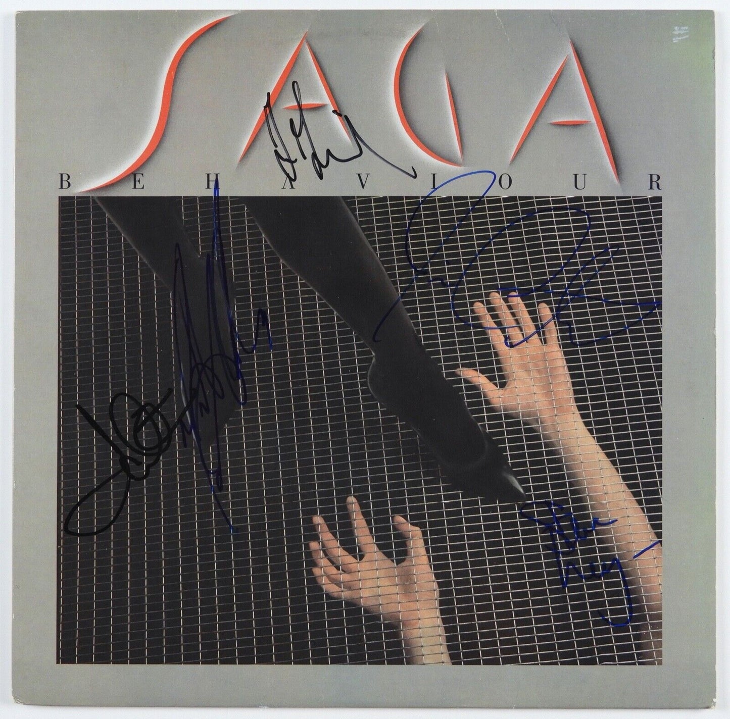 Saga Fully Signed JSA Signed Autograph Album Record LP Behaviour