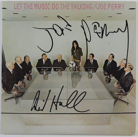 Joe Perry David Hull JSA Signed Autograph Album Record Let The Music