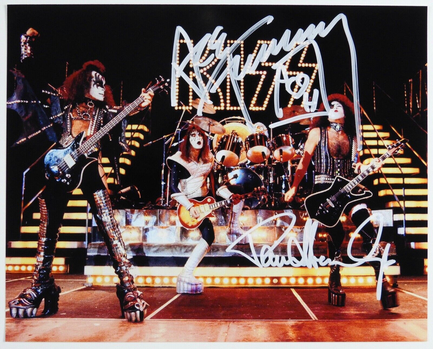 KISS Paul Stanley Ace Frehley Signed JSA Signed Autograph 8 x 10 Photo