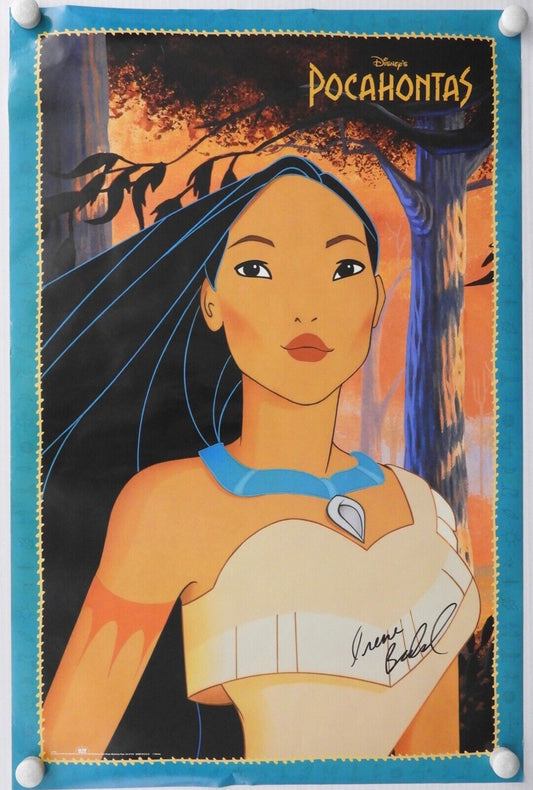 Irene Bedard Pocahontas JSA Signed Autograph Poster