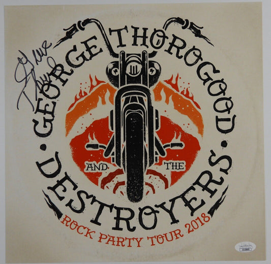 George Thorogood JSA Signed Autograph Signed 12" x 12" Lithograph