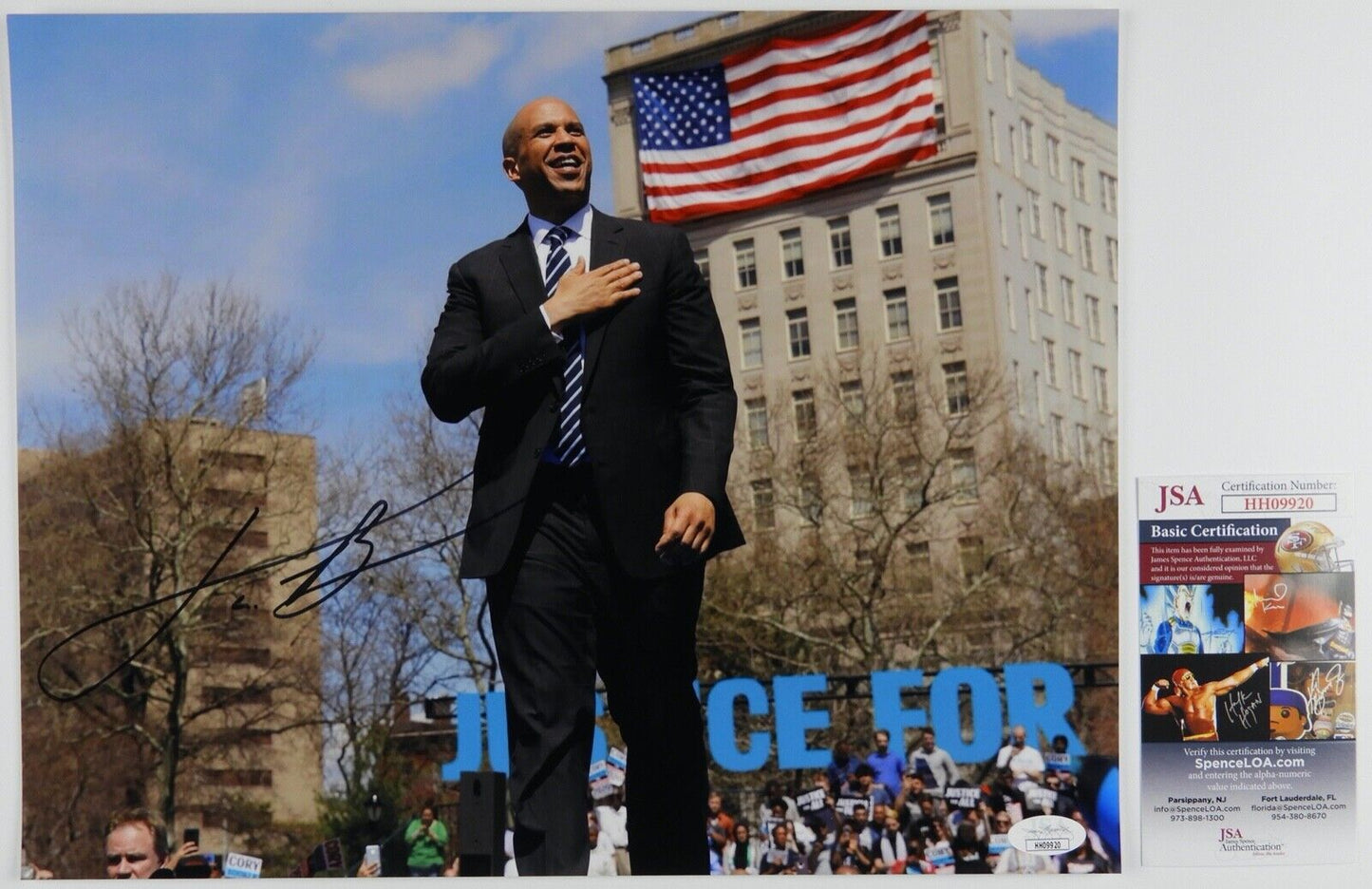 Cory Booker JSA Autograph Signed Photo COA 11 x14 Senator