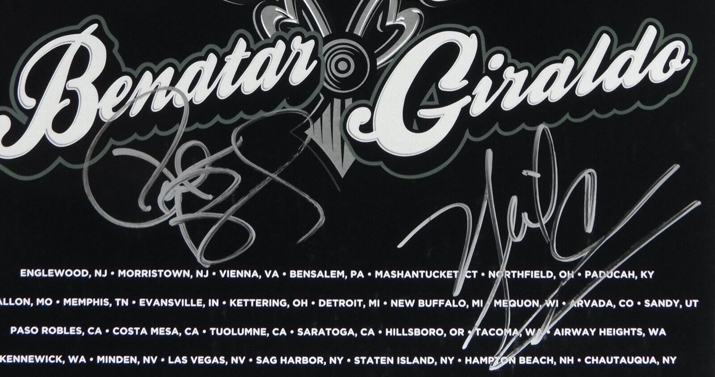 Pat Benatar Neil Giraldo Signed Autograph 40th Anniversary Tour Lithograph