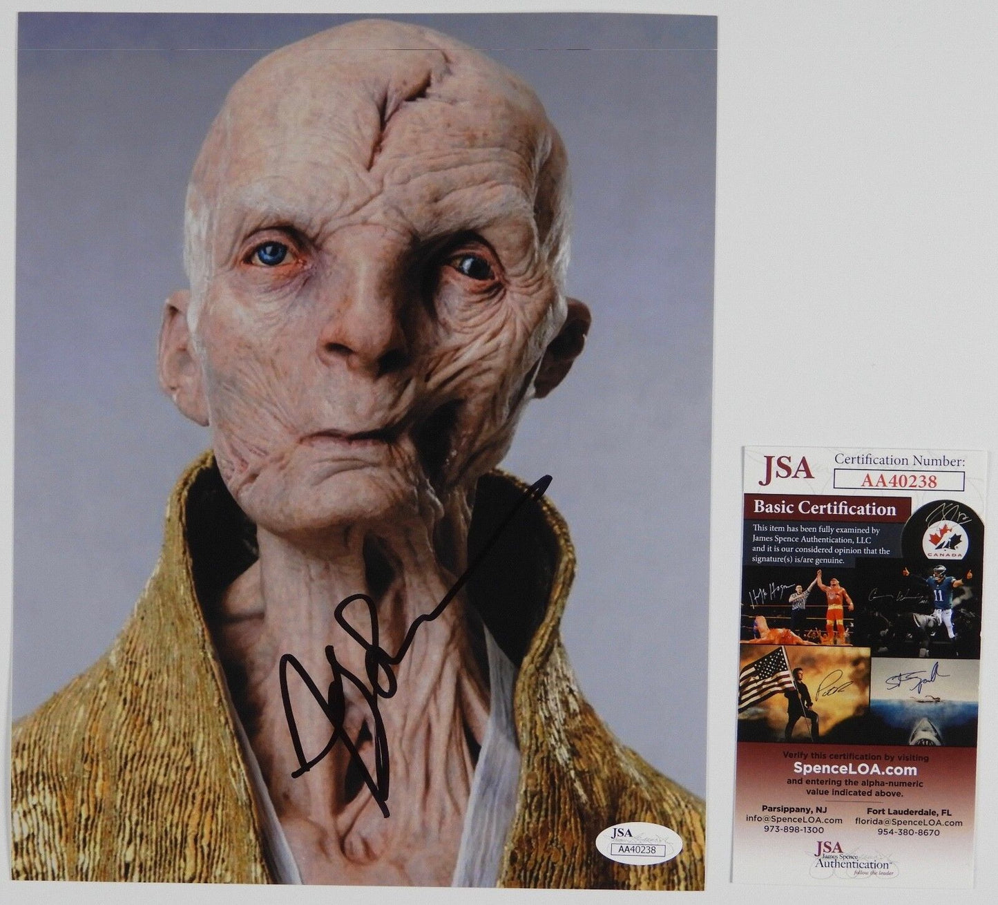 Andy Serkis Star Wars The Last Jedi JSA signed autograph 8 x 10 Photo