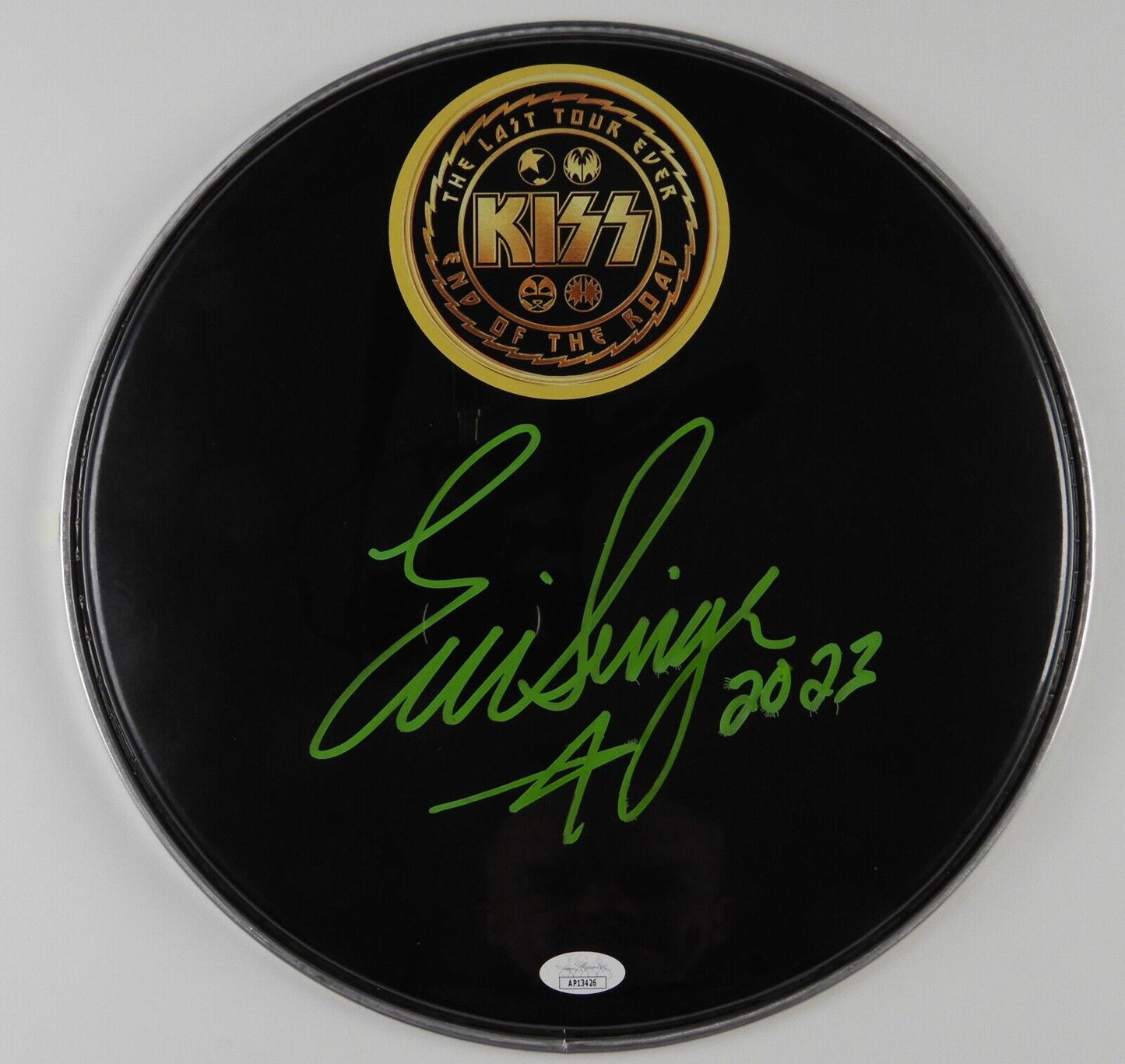 Eric Singer KISS JSA Autograph Signed Drum Head End Of The Road 12" Last 50