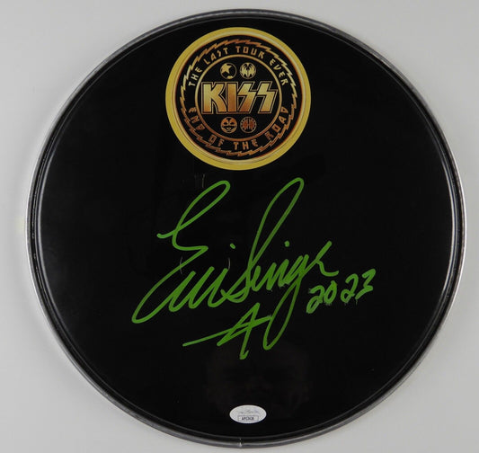 Eric Singer KISS JSA Autograph Signed Drum Head End Of The Road 12" Last 50