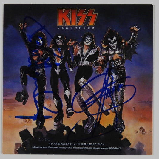 KISS Destroyer 4th Anniversary JSA Signed Autograph CD Paul Stanley Gene Simmons