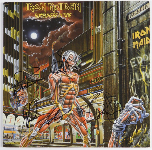 Iron Maiden JSA Autograph Signed Fully Signed Somewhere In Time Bruce Dickinson