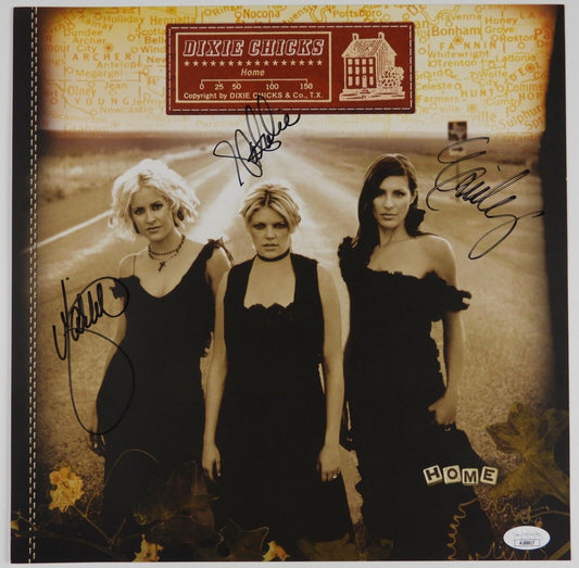 Dixie Chicks JSA Fully Signed Autograph Album 12" X 12" Promo Flat The Chicks