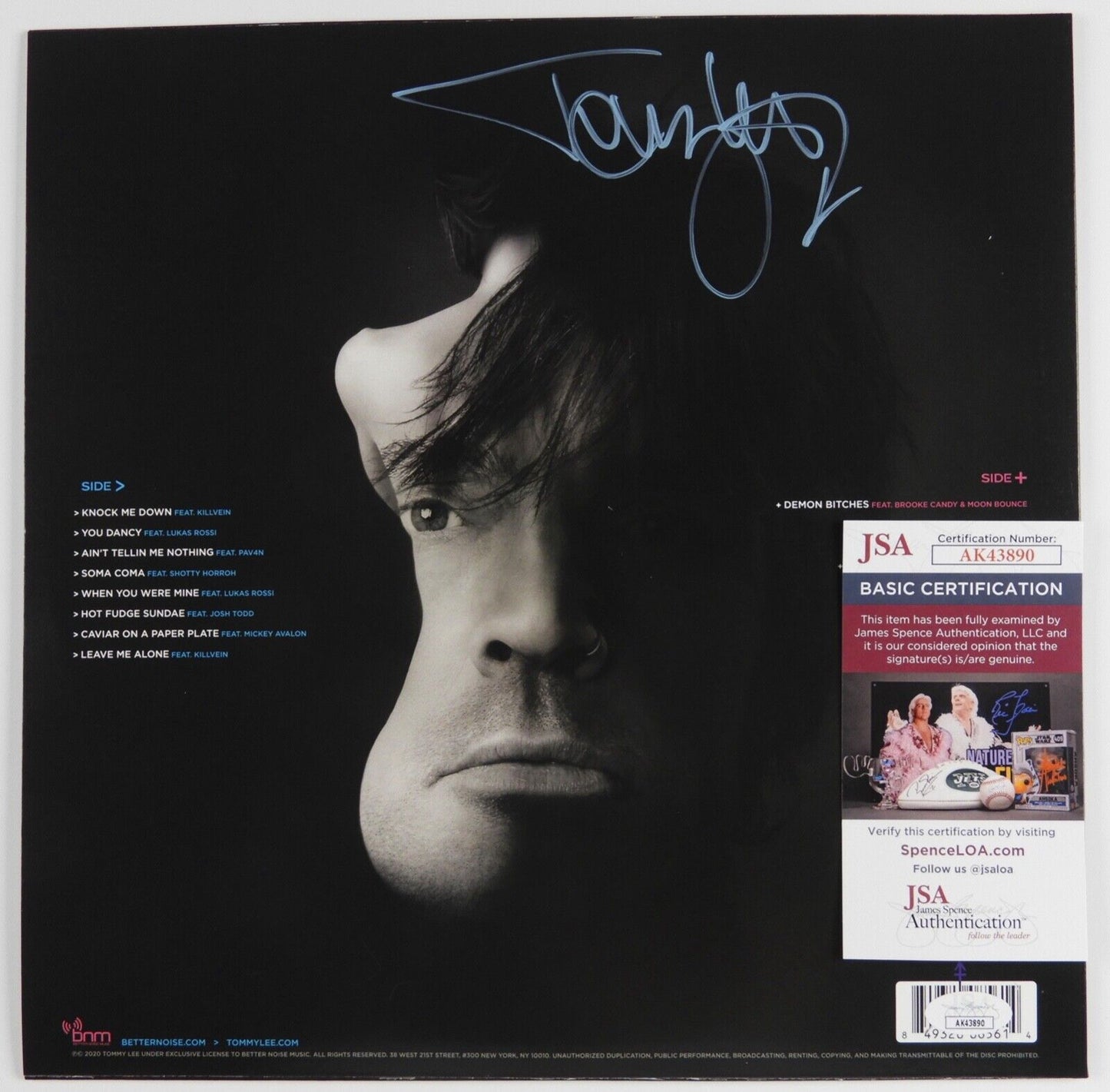 Tommy Lee JSA Signed Autograph Album Vinyl Record Andro Motley Crue