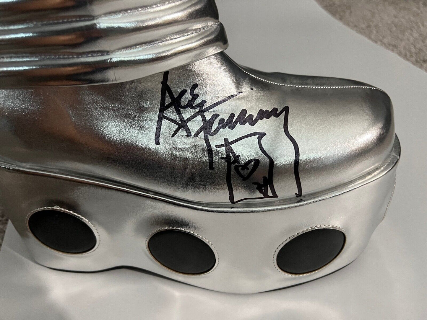 Ace Frehley KISS REAL Signed Autograph NEW Costume Boot