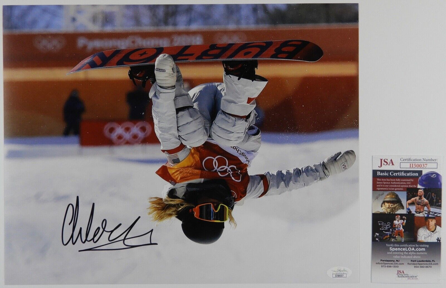 Chloe Kim Autograph JSA Photo 11 x 14 Olympic Snowboarder