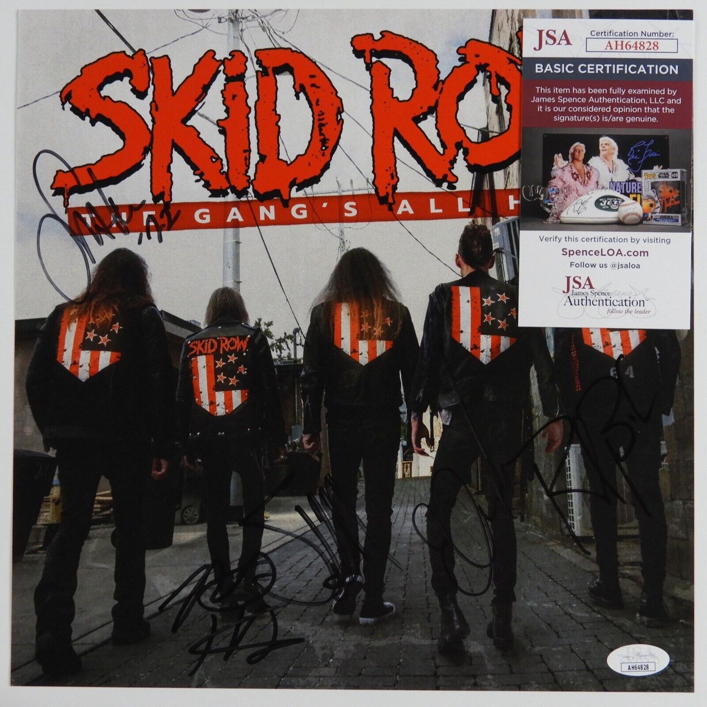 Skid Row JSA Autograph Signed Lithograph The Gang's All Here 11 x 11