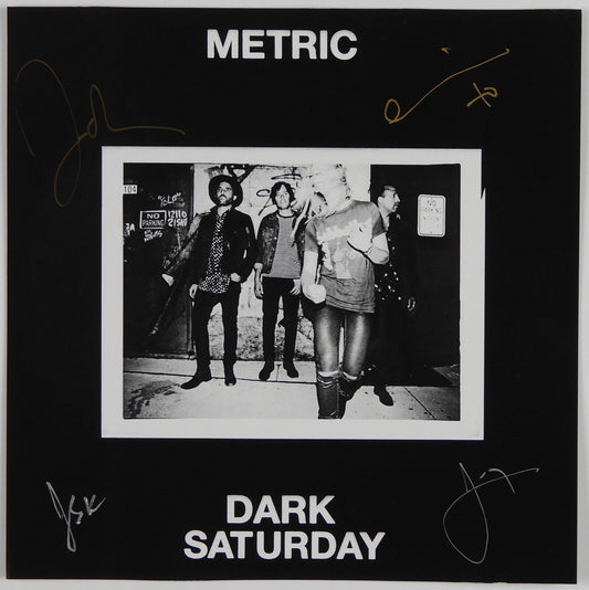 Metric Dark Sunday Full Band Signed JSA Signed Autograph 45 Flex Record Vinyl