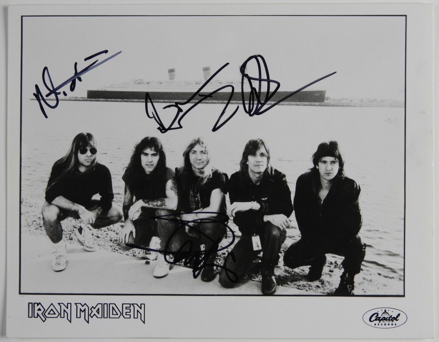 Iron Maiden Signed Autograph 8 x 10 Photo REAL JSA Steve, Bruce, +