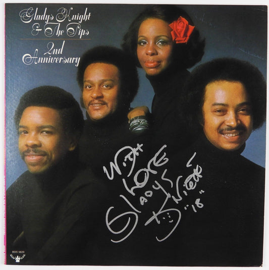 Gladys Knight Pips Signed Autograph Record Vinyl Album Beckett BAS 2nd Ann