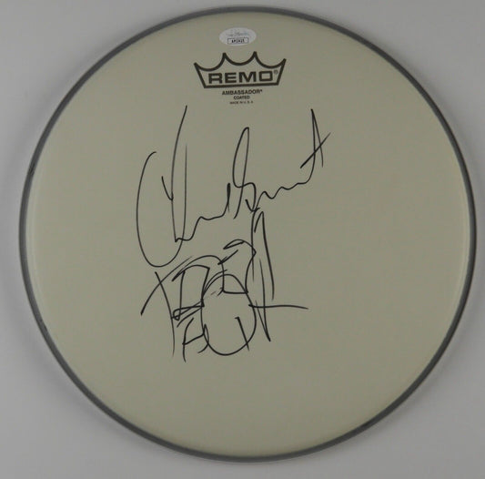 Chad Smith Red Hot Chili Peppers JSA Autograph Signed Drum Head 12" Drawing