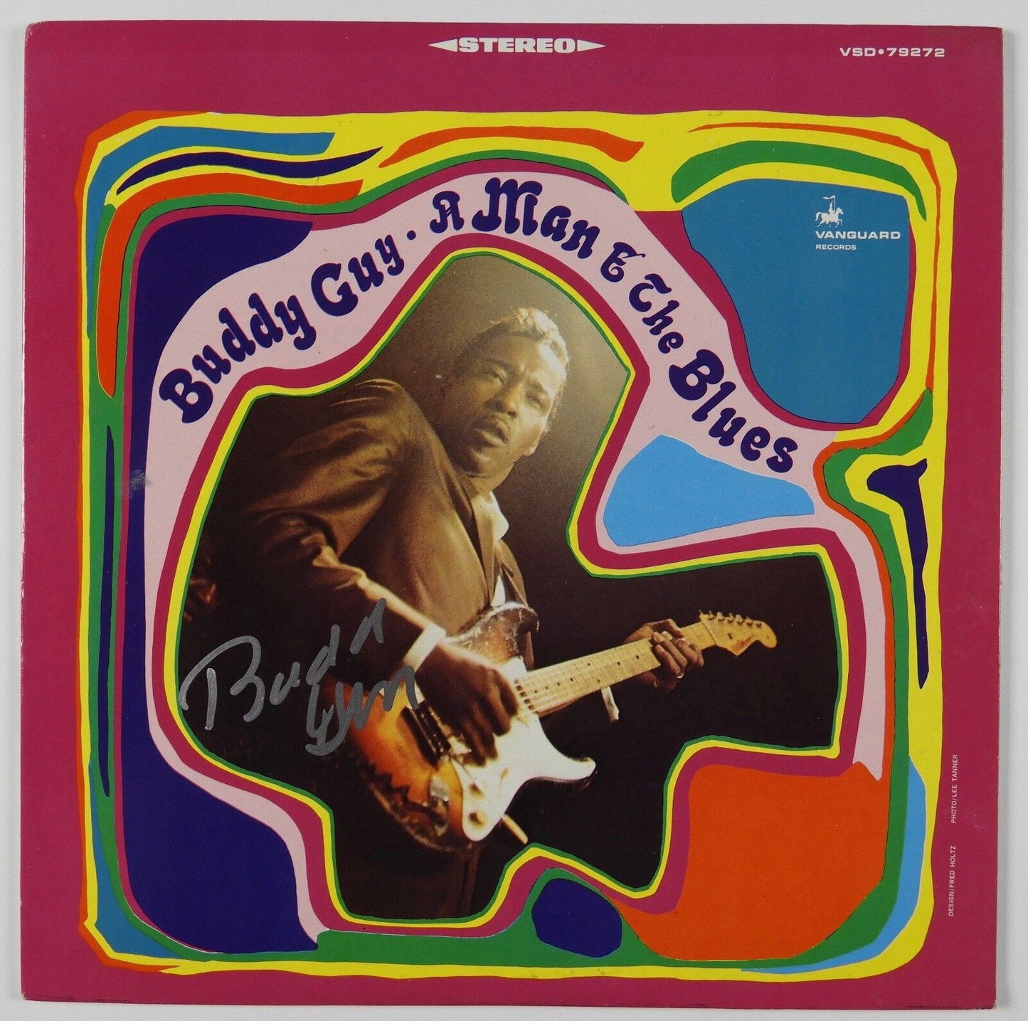 Buddy Guy Signed Autograph JSA A Man & The Blues Vanguard Album LP Vinyl Record