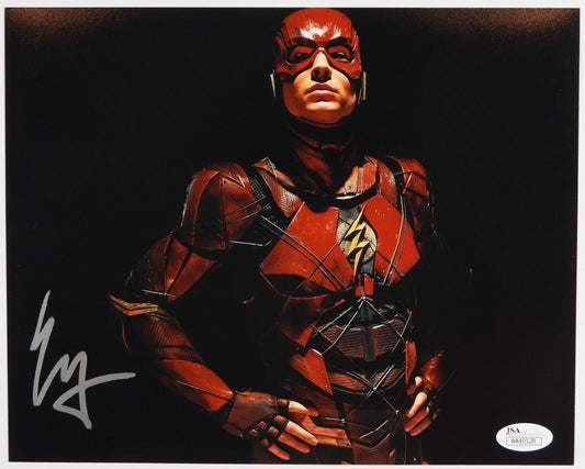 Eza Miller Flash Justice League  Autograph JSA 8 x10 Signed Photo
