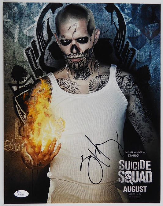 Jay Hernandez Diablo Suicide Squad Autograph Signed 11 x14 JSA COA