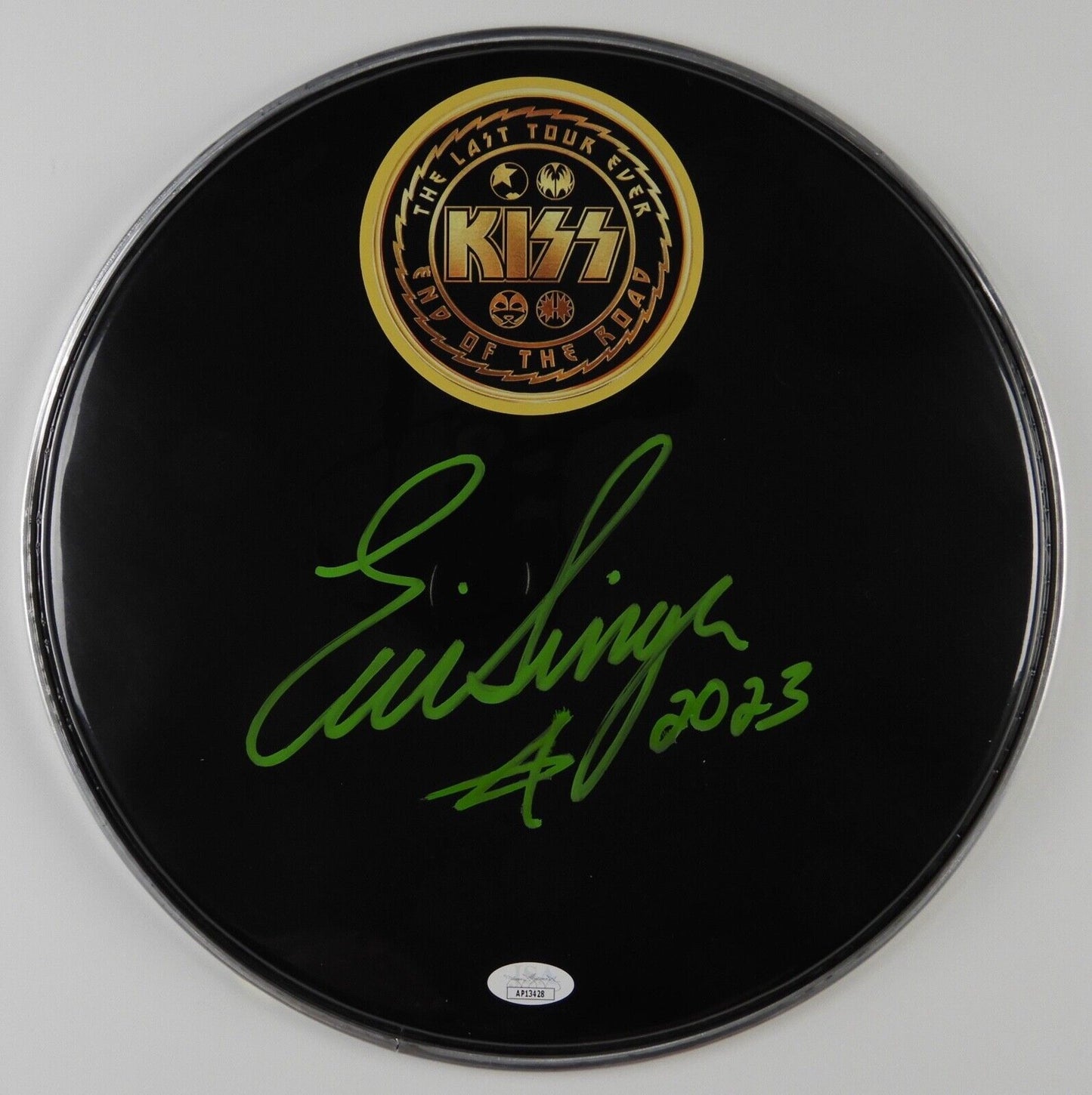 Eric Singer KISS JSA Autograph Signed Drum Head End Of The Road 12" Last 50