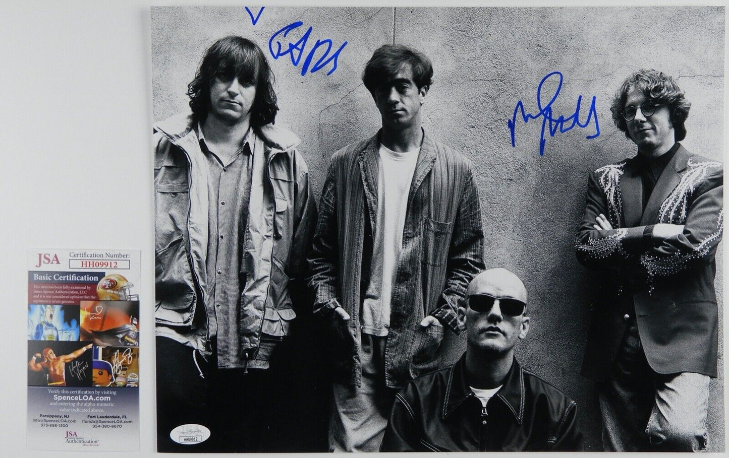 R.E.M. Mike Mills Peter Buck JSA 11x14 Autograph Signed Photo