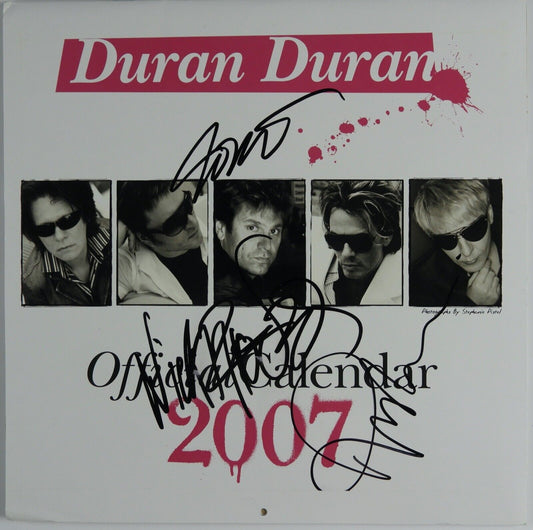 Duran Duran JSA Signed Autograph 2007 Calendar Roger Taylor Nick Rhodes John