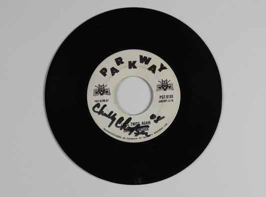 Cubby Checker Signed Autograph 45 JSA Vinyl Record Let's Twist Again