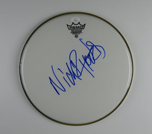 Nick Rhodes Duran Duran Autograph Signed Drum Head JSA COA 12"