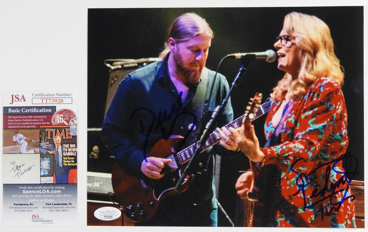 Derek Trucks Susan Tedeschi Signed Autograph JSA COA 8 x 10 photo