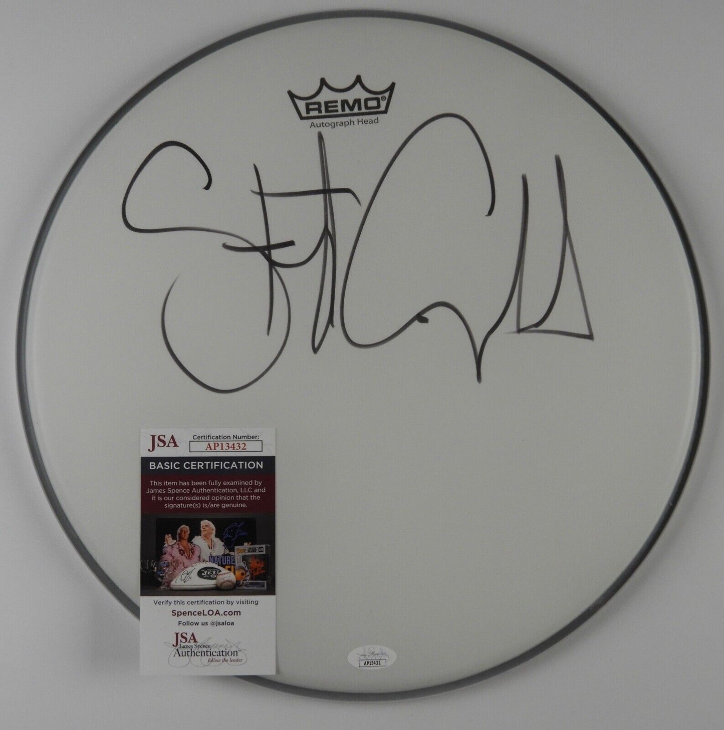 Stewart Copeland The Police Autograph Signed Drumhead JSA COA 14"