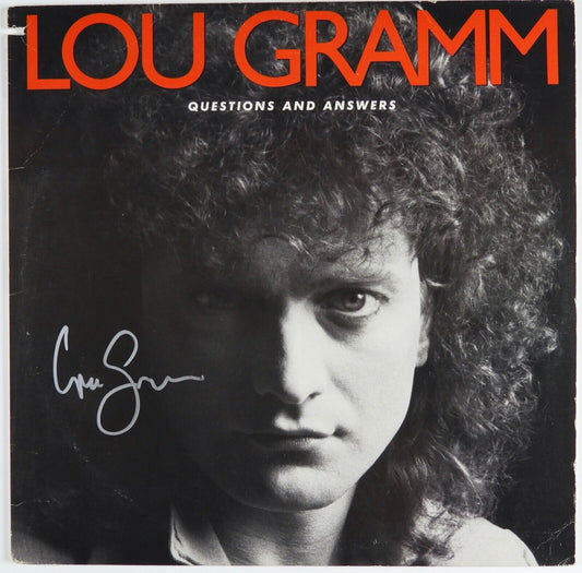 Lou Gramm JSA Signed Autograph Album Vinyl Record LP Questions and Answers