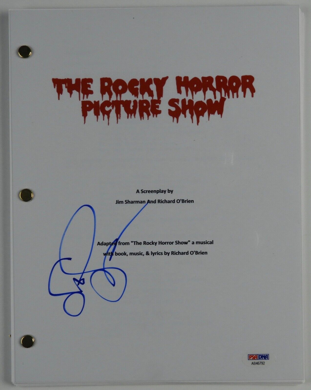 Susan Sarandon Rocky Horror Picture Show Autograph Signed PSA Full Script