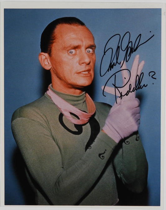 Frank Gorshin The Riddler Batman Autograph Signed 8 x 10 JSA COA