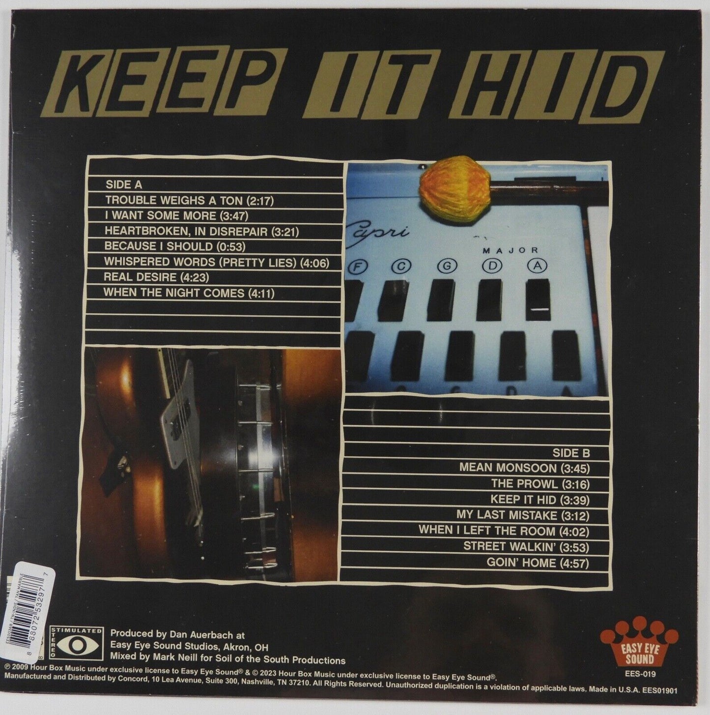 Dan Auerbach Signed Autograph Record Album Keep It Hid Peach & Black Vinyl