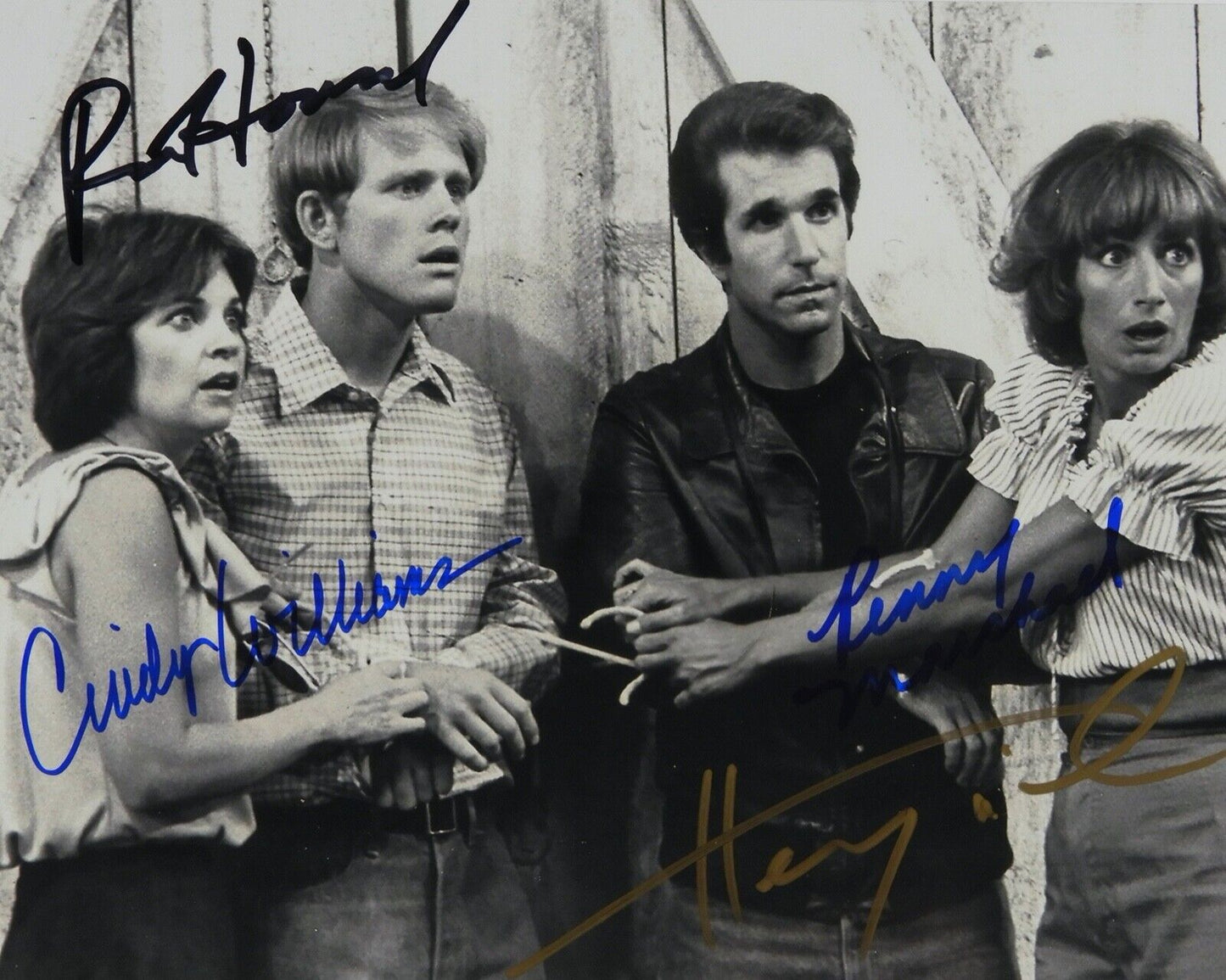 Laverne And Shirley Happy Days Cast JSA Autograph Signed Photo 8 x 10