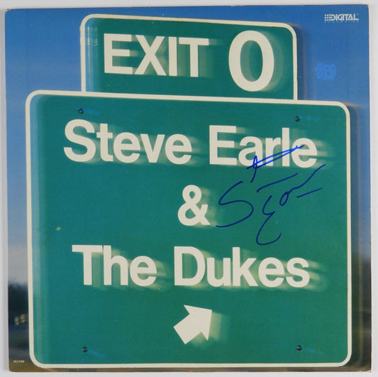 Steve Earle & The Dukes JSA Signed Autograph Album Vinyl Record Exist 0