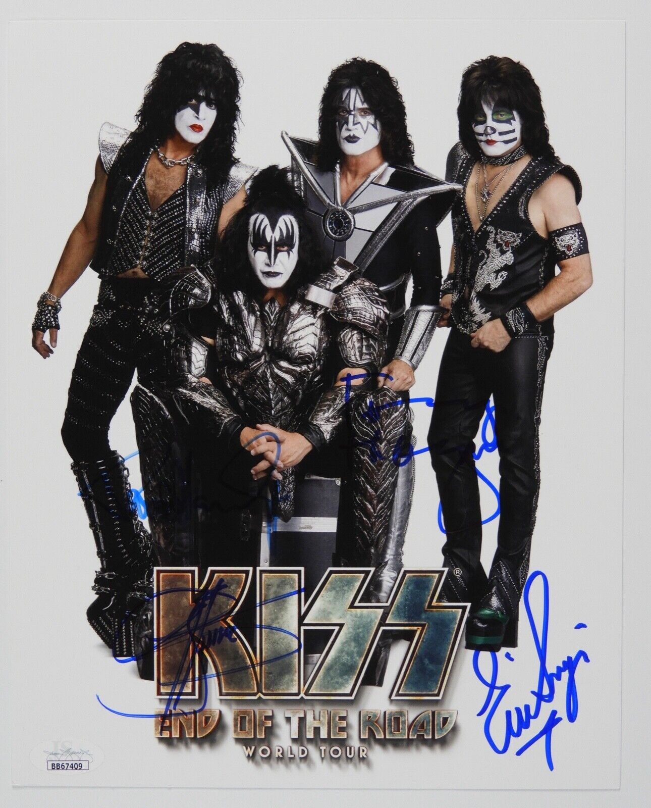 KISS End Of The Road Signed JSA Signed Autograph Photo Paul Stanley Gene Simmons