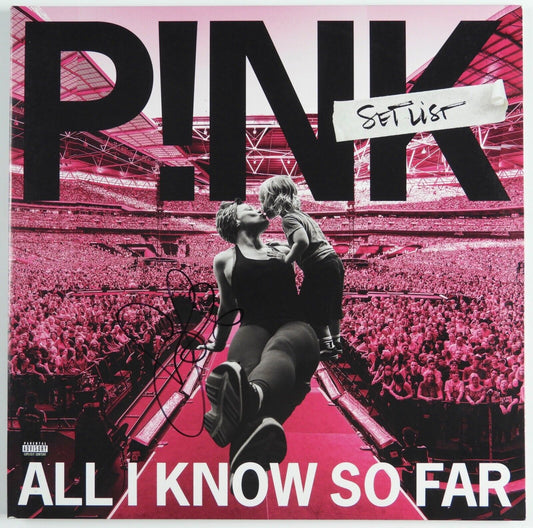 P!NK JSA Signed Autograph Record Album Vinyl All I Know So Far PINK