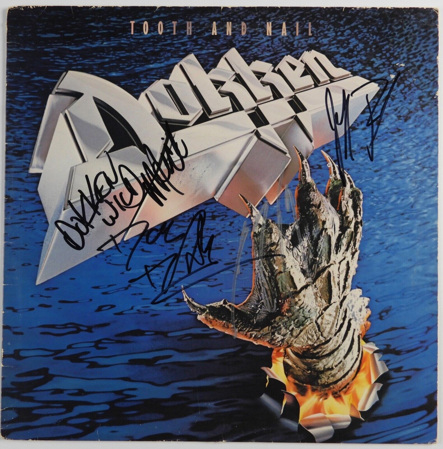 Dokken Signed Autograph JSA Record Album Vinyl Tooth And Nail